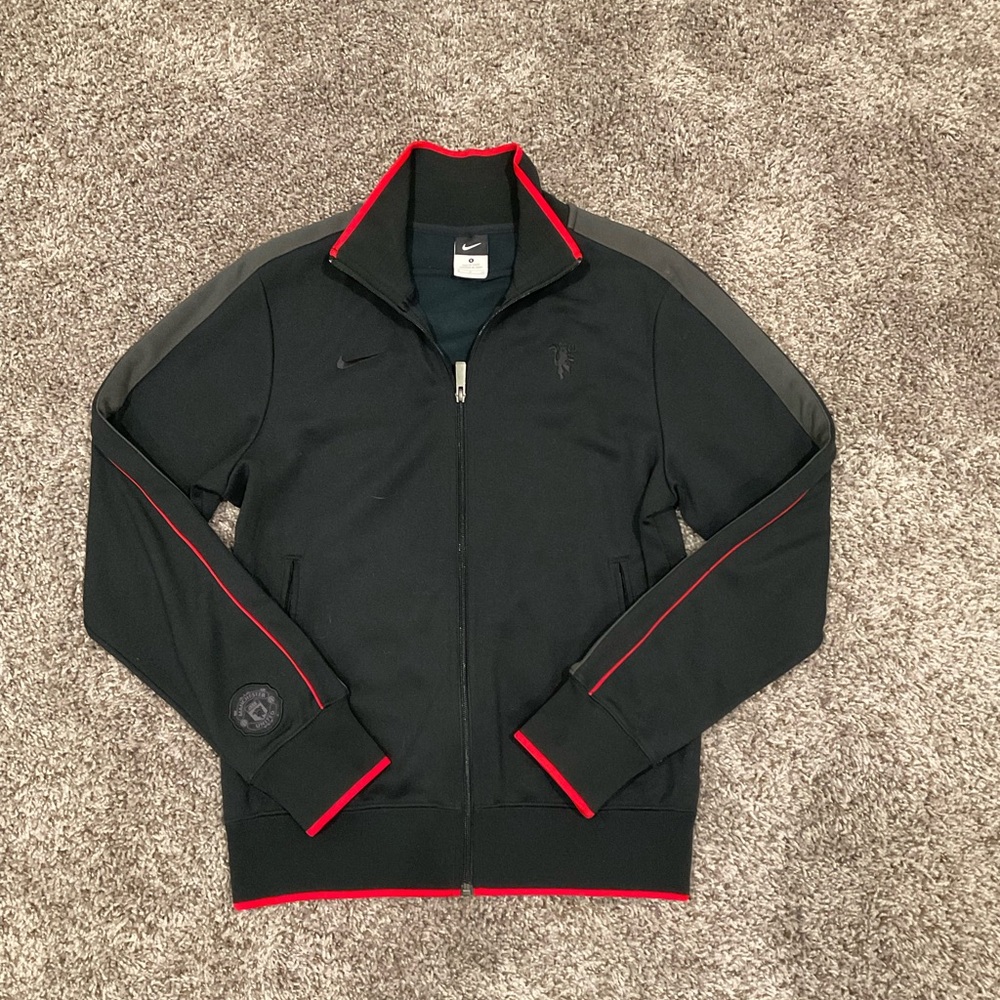 Manchester United Men’s Small Black Nike Soccer Track Jacket Football
